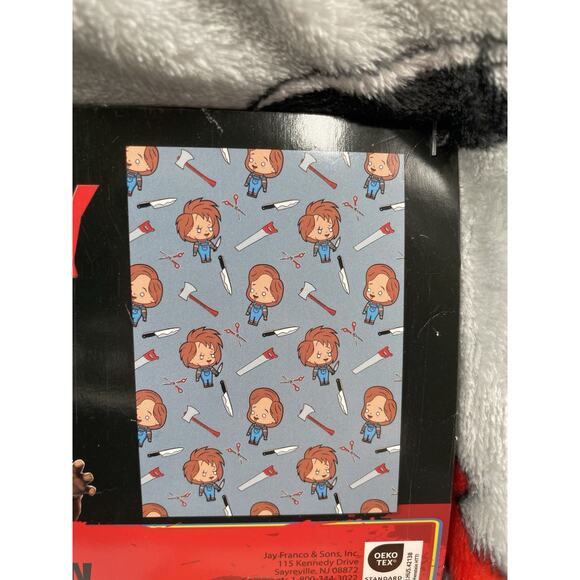 NEW Chucky Halloween Plush Throw Blanket Rare-Fast Shipping!!! - Picture 10 of 10